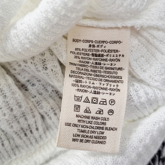 Free People Casual Clash Balloon Sleeve Oversized Waffle Thermal Top Medium - Picture 10 of 11